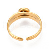 304 Stainless Steel Cuff Ring Components STAS-T066-14G-3