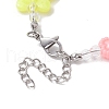 Butterfly & Heart Acrylic Kid Beaded Bracelets for Girls BJEW-JB10220-02-4