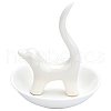 Ceramic Dog Shaped Ring Holders AJEW-WH0282-51-1