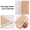 Rectangle Jute Cloth Table Mat AJEW-WH0180-39-4