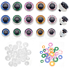   30 Sets 15 Styles Plastic Craft Eyes KY-PH0001-90-1