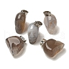 Natural Grey Agate Pendants G-Z067-02P-10-2