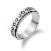 Stainless Steel Rotating Fidget Band Ring MATO-PW0001-059B-04-1