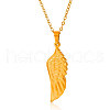 Stainless Steel Angel Wing Pendant Necklaces for Women WY0502-2-2