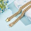 Crystal Rhinestone Tennis Necklace NJEW-WH0009-13-5