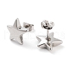 Non-Tarnish Star 316 Surgical Stainless Steel Stud Earrings for Women EJEW-Z050-25P-2