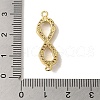 Rack Plating Brass Micro Pave Cubic Zirconia with Enamel Links KK-P267-15G-3