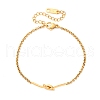 304 Stainless Steel Knotted Link Bracelets BJEW-R027-04G-4
