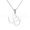 Aum Om Yoga Symbol Stainless Steel Pendant Necklaces FS-WGF1EFE-02-3