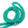 Baking Painted Imitation Jade Glass Round Bead Strands DGLA-Q021-8mm-07-3