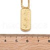 304 Stainless Steel Rectangle Number Pendant Necklaces NJEW-D300-01G-04-5