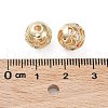 Rack Plating Brass Micro Pave Clear Cubic Zirconia Beads KK-B078-10A-G14-2