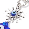 Evil Eye Lampwork Pendant Decorations HJEW-JM01997-04-3