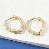 Teardrop Brass Micro Pave Cubic Zirconia Hoop Earrings EJEW-M082-10G-1