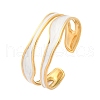 304 Stainless Steel Enamel Bangles for Women BJEW-D306-04G-2