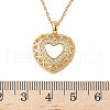 Brass Crystal Rhinestone Hollow Pendant Necklaces NJEW-P331-01D-G-3