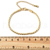 304 Stainless Steel Rope Chain Bracelets for Women BJEW-Q051-04G-5