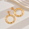 Exaggerated Textured Ring Alloy Dangle Stud Earrings MG7106-2