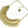 Tibetan Style Alloy Turkish Coin Tassel Chunky Bib Necklaces for Women FS-WG6DA7E-02-4