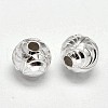 Fancy Cut 925 Sterling Silver Round Beads STER-F012-09C-1