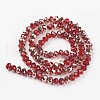 Electroplate Transparent Glass Beads Strands EGLA-A034-T4mm-N12-2