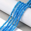 Dyed Natural Malaysia Jade Rondelle Beads Strands X-G-E316-2x4mm-58-5