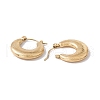 Ion Plating(IP) 304 Stainless Steel Croissant Hoop Earrings for Women EJEW-G314-06G-2