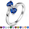 Heart 304 Stainless Steel with Cubic Zirconia Cuff Rings FS-WG2909F-26-1