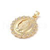 Brass Clear Cubic Zirconia Pendants KK-Z050-15G-01-2