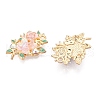 Rack Plating Alloy Enamel Pendants ENAM-N056-373KCG-01-2