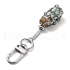 Chakra Natural Gemstone Chips inside Glass Wishing Bottle Pendant Decoration HJEW-JM03138-02-5