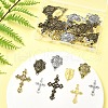 40Pcs 8 Styles Tibetan Style Alloy Pendants TIBEP-YW0001-88-4