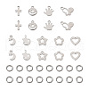 Jewelry 90Pcs 9 Style 304 Stainless Steel Charms STAS-PJ0001-41-1