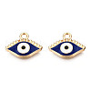 Light Gold Plated Alloy Enamel Pendants ENAM-T009-87B-RS-2