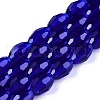Transparent Glass Beads Strands EGLA-A037-T6x8mm-D12-1