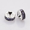 Brass Rhinestone Spacer Beads RB-A014-Z5mm-18S-NF-2