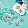 WADORN 1-Hole Brass with Glass Rhinestone Shank Button BUTT-WR0001-21-4