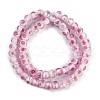 Handmade Silver Foil Lampwork Beads Strands LAMP-R141-10mm-19-2