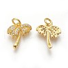 Eco-Friendly Brass Micro Pave Cubic Zirconia Charms X-ZIRC-J021-04G-RS-2