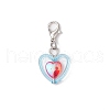 Transparent Acrylic Heart Pendant Decorations HJEW-JM03297-4