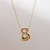 Brass Chunky Initial Pendant Necklaces WG97A63-02-1