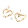 Brass Stud Earrings EJEW-B58-01G-2