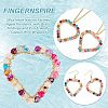 Fingerinspire 5Pcs Heart Natural Faceted Agate Pendants FIND-FG0001-56-4