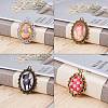 Tibetan Style Alloy Pendant Cabochon Settings PALLOY-PH0012-57-7