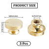 CRASPIRE 3Pcs Blank Wax Seal Brass Stamp Heads AJEW-CP0007-03-2