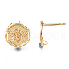 Brass Stud Earring Findings KK-T038-462G-2