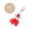 Angel Glass Pendant Decorations HJEW-MZ00260-01-3