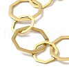 304 Stainless Steel Octagon Link Chain Bracelets for Women BJEW-I315-10G-2