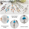  24Pcs 6 Style Gemstone Chip Pendant Decoration HJEW-NB0001-67-5