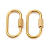 Ion Plating(IP) 304 Stainless Steel Screw Carabiner Lock Charms STAS-K192-01G-1